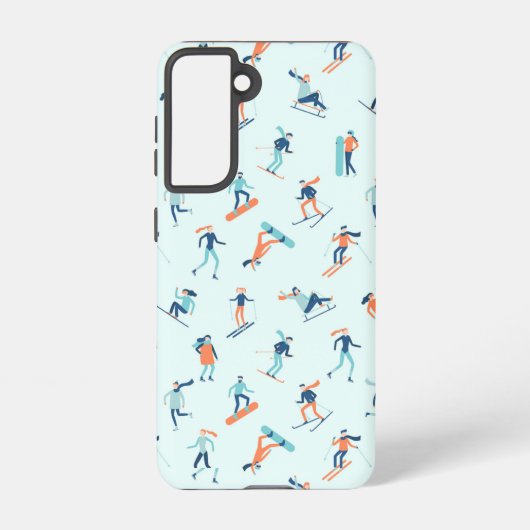 ウィンタースポーツパターン SAMSUNG GALAXYケース (裏面)