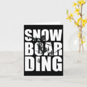 ウィンタースポーツファンGifのスノーボード素晴らしことわざ カード (黄色い花)