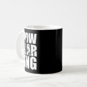 ウィンタースポーツファンGifのスノーボード素晴らしことわざ コーヒーマグカップ (正面左)