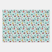 ウィンタースポーツホッケープレーヤー機器ギアパターン ラッピングペーパーシート (正面3)