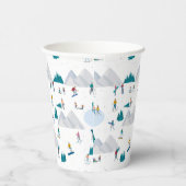ウィンタースポーツホリデーおもしろいパターン 紙コップ (右)