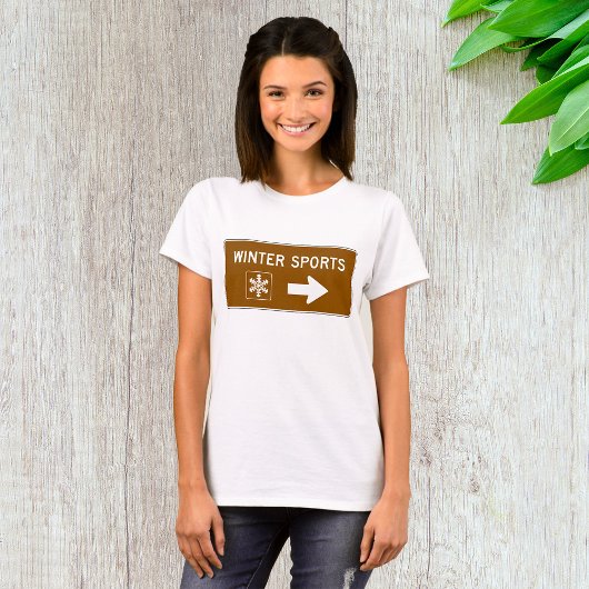 ウィンタースポーツロードサインTシャツ Tシャツ
