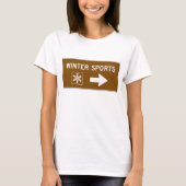 ウィンタースポーツロードサインTシャツ Tシャツ (正面)