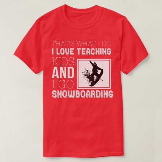 ウィンタースポーツ先生チュータースノーボード Tシャツ (デザイン正面)