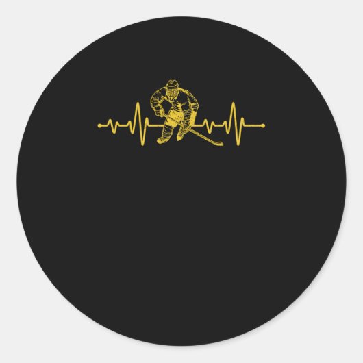 ウィンタースポーツ愛好家のファンのパルスアイスホッケー ラウンドシール (正面)