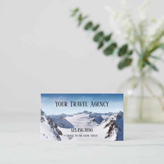 ウィンタースポーツ旅行代理店名刺 名刺 (スタンド正面)