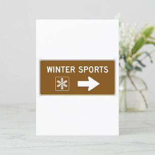 ウィンタースポーツ案内板 招待状