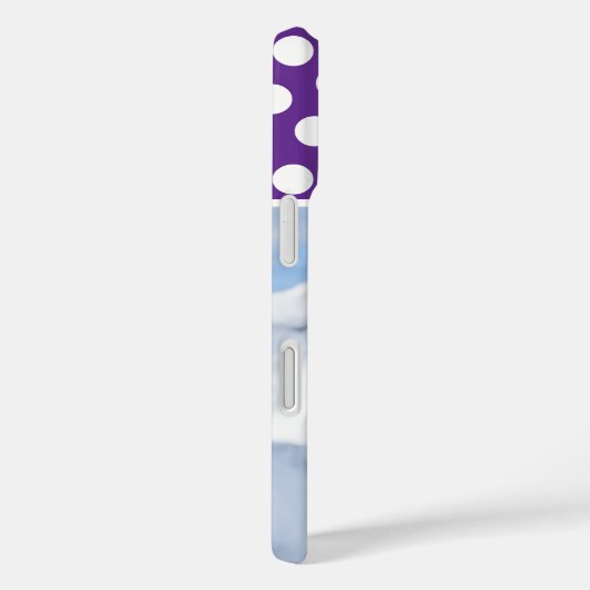 ウィンタースポーツ王室のフォトパープルホワイト水玉模様 Case-Mate iPhoneケース (裏面 / 右)