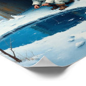 ウィンタースポーツ魚釣り ポスター (角)