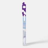 ウィンタースポーツ フォト ロイヤルパープル 白い水玉模様 Case-Mate iPhoneケース (裏面 / 左)