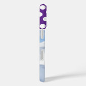 ウィンタースポーツ フォト ロイヤルパープル 白い水玉模様 Case-Mate iPhoneケース (裏面 / 右)