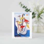 ウィンタースポーツ(フランス)、ビンテージ旅行 ポストカード (スタンド正面)