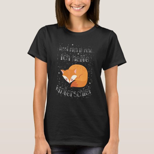 ウィンタースリープキツネパジャマキツネ Tシャツ (正面)