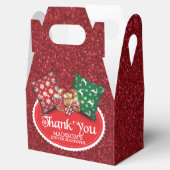 ウィンタースリープバーパーティーパーソナライズされたグリッター フェイバーボックス (オープン)