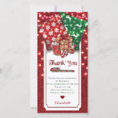 ウィンタースリープバー誕生日 パーソナライズされた サンキューカード (正面)