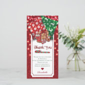 ウィンタースリープバー誕生日 パーソナライズされた サンキューカード (スタンド正面)