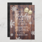 ウィンタース素朴ノーフレークスホリデーパーティー 招待状 (正面/裏面)