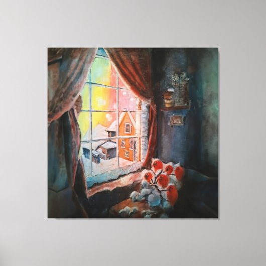 ウィンターズウィスパーズ – スノーバウンドセレニティアートプリント キャンバスプリント (正面)