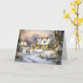ウィンターズウォームアットザファームコテージ カード (黄色い花)