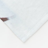 ウィンターズスランニングノーの馬の群れ フリースブランケット (角)