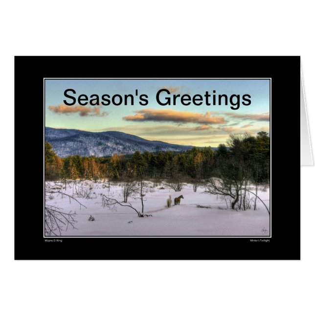 ウィンターズトワイライト季節のごあいさつホリデーカード (正面横)