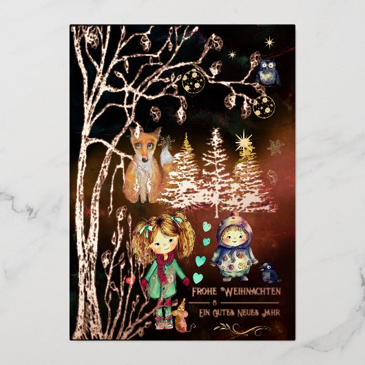 ウィンターズーバーフロヘウィヒナシュカルテ 箔シーズンカード (正面)