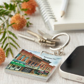 ウィンターセット、アイオワ、タウンスクエア キーホルダー (正面右)