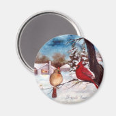 ウィンターセレニティ(鳥)ショウジョウコウカンチョウマグネット マグネット (正面/裏面)