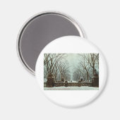 ウィンターセントラルパークNYヴィンテージc1910 マグネット (正面/裏面)