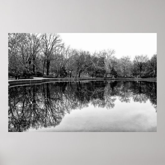 ウィンターセントラルパークNYCランドスケープ ポスター (正面)