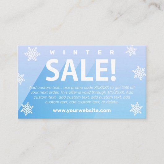 ウィンターセールの名刺 名刺 (正面)