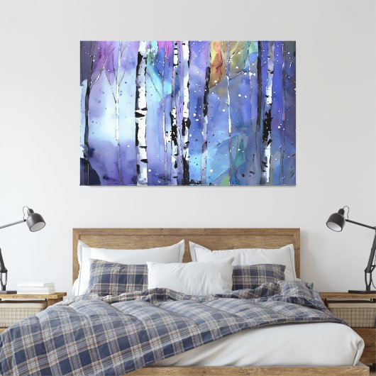 ウィンターソン樺の木・ウッズ キャンバスプリント (インサイチュ (寝室))