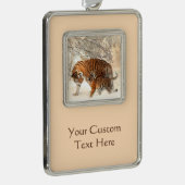 ウィンタータイガースカスタムオーナメント シルバープレートフレームオーナメント (右)