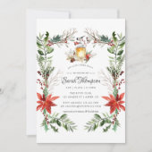 ウィンタータイドウッドランドクリスマスブライダルシャワー 招待状 (正面)