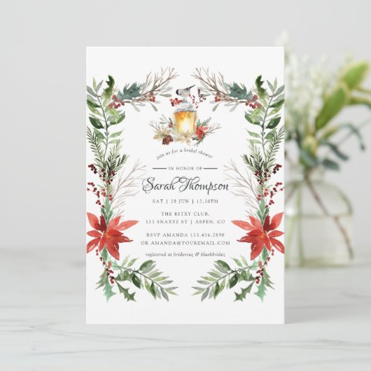 ウィンタータイドウッドランドクリスマスブライダルシャワー 招待状 (スタンド正面)
