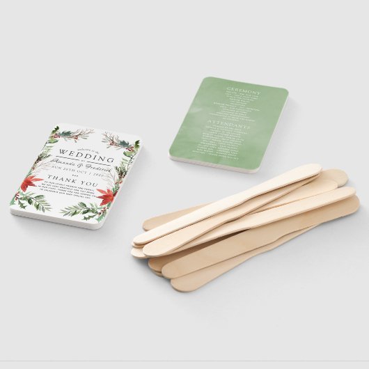 ウィンタータイドウッドランドクリスマス結婚式 プログラム ハンドファン (組立なし)