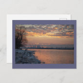 ウィンタータイムリバーサンセットポストカード ポストカード (正面/裏面)