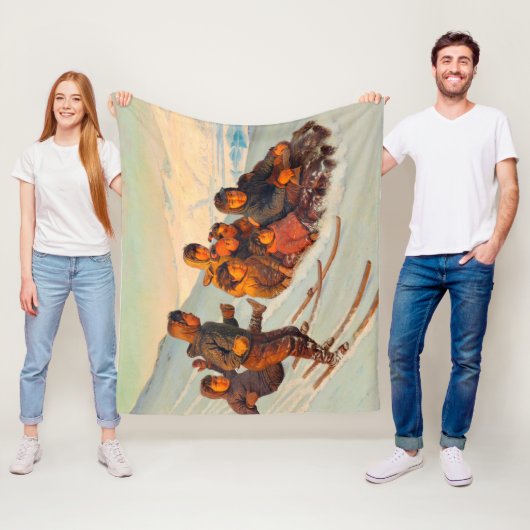 ウィンタータイムinグリーンランドラスムセン1875 フリースブランケット (インサイチュ)