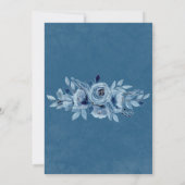 ウィンターダスティブルーネイビーオレアンダー婚約パーティ 招待状 (裏面)