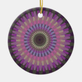 ウィンターダリア夕べカラーパーソナライズされた- セラミックオーナメント (正面)