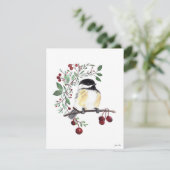 ウィンターチクテイの鳥と実のホリデーカード シーズンカード (スタンド正面)