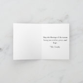 ウィンターチッカディー水彩クリスマスカード - 平和 シーズンカード (内部)