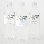 ウィンターチノイスリーボウブライダルシャワーボトルラベル ペットボトルラベル (ボトル)