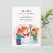 ウィンターツインズバースデーパーティーの招待 招待状 (スタンド正面)