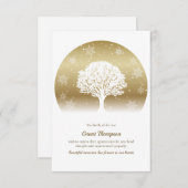 ウィンターツリーオブライフ悔やみや弔慰サンキューカード 招待状 (正面/裏面)