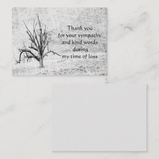 ウィンターツリーサンキューカード ノートカード (正面/裏面)