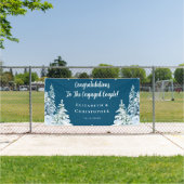 ウィンターツリーズおめでとう婚約パーティ 横断幕 (インサイチュ)