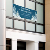 ウィンターツリーズおめでとう婚約パーティ 横断幕 (ビルの外側)