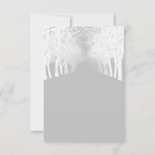 ウィンターツリーズアベニューエレガントな結婚式 出欠カード (裏面)
