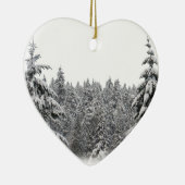 ウィンターツリーズオーナメントパーソナライズされたウィンターデコール セラミックオーナメント (右)